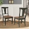 International Concepts Set of Two Soild Wood Panel Back Chair in Hickory/Washed Coal, PK2 CI45-110P - alternate 6